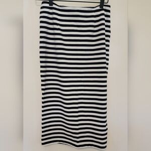 J Crew Navy And White Striped Pencil Skirt Size 4